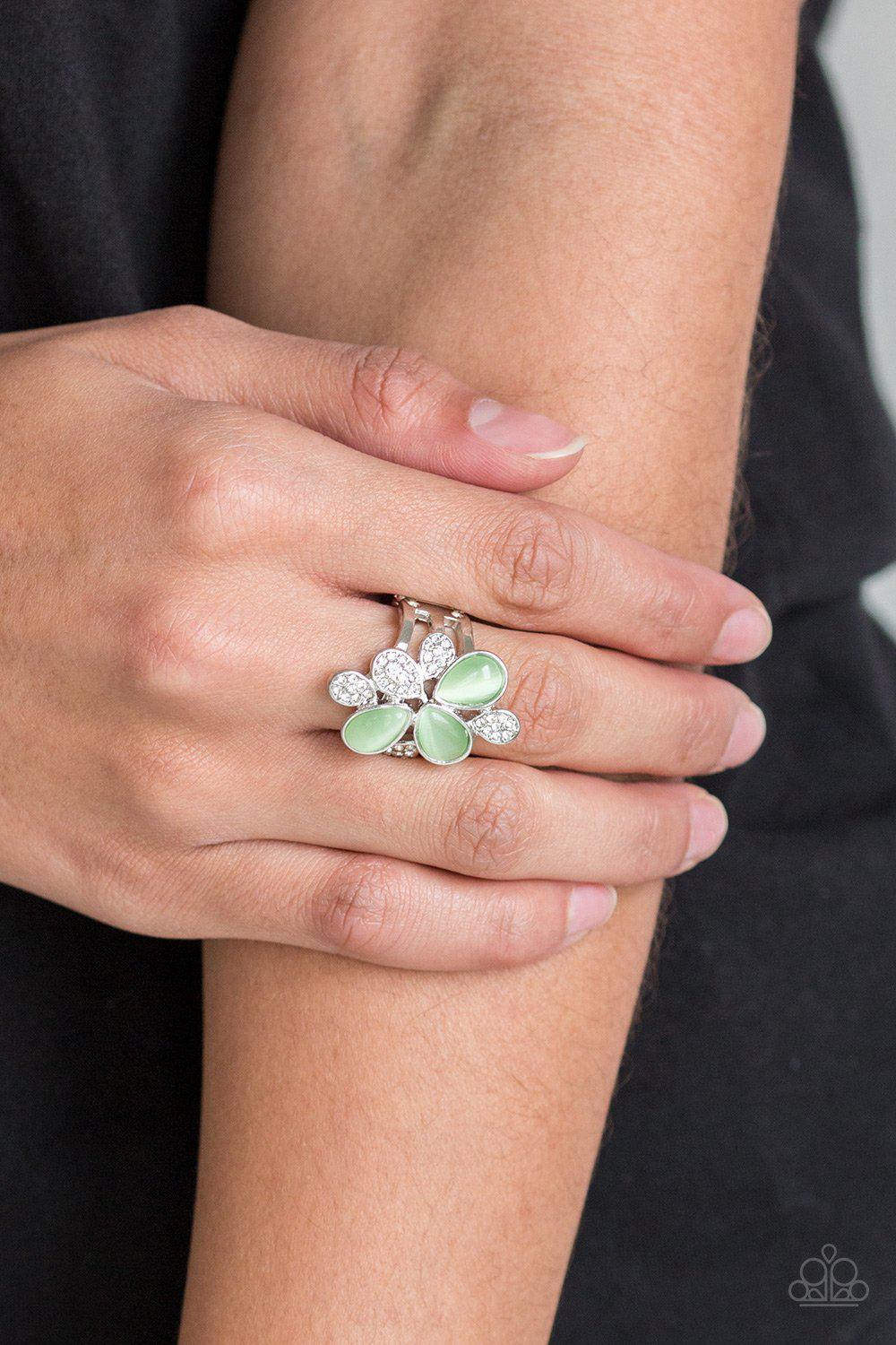 Green moonstone ring paparazzi sale