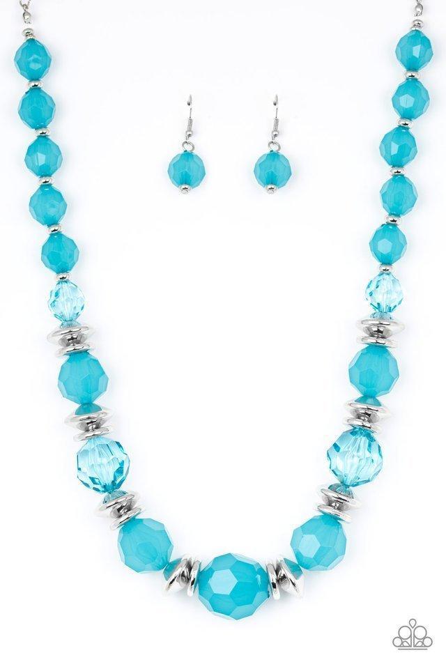 Dine and Dash Blue Necklace - Paparazzi Accessories-CarasShop.com - $5 Jewelry by Cara Jewels
