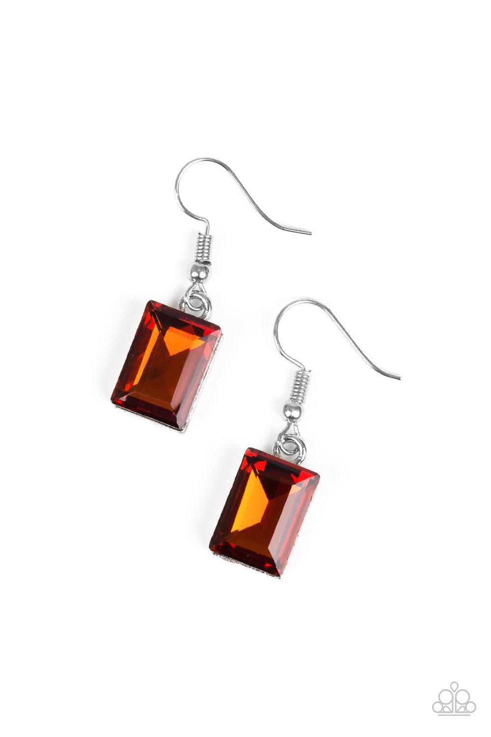 Dining With Divas Brown Gem Earrings - Paparazzi Accessories-CarasShop.com - $5 Jewelry by Cara Jewels