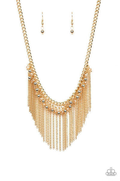 Fierce in clearance fringe gold paparazzi