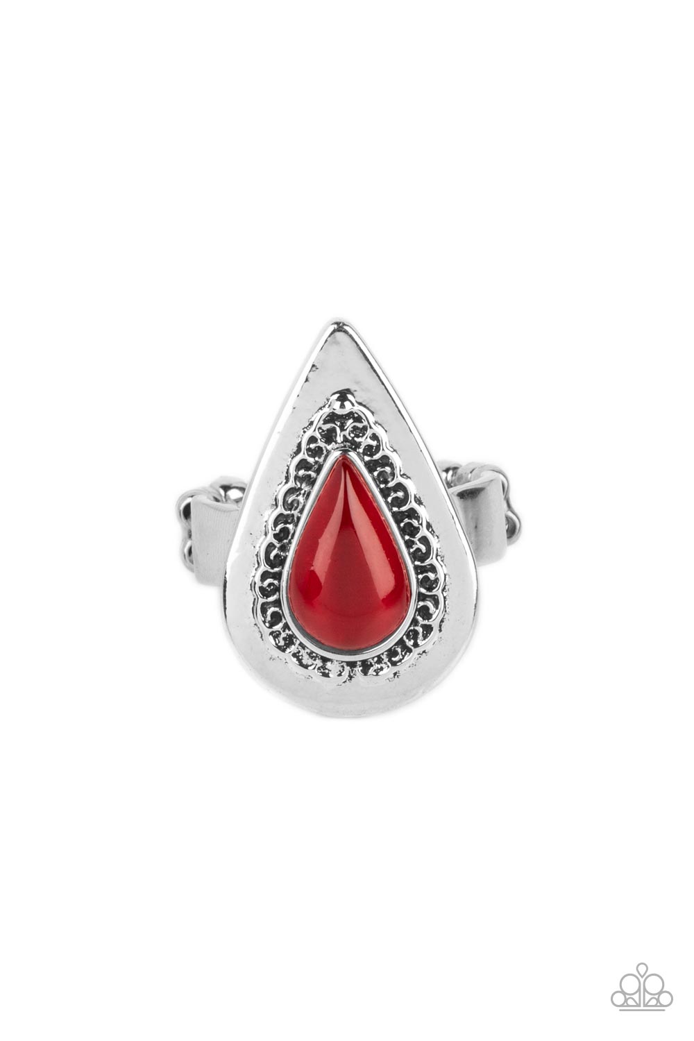 Earthy Glow Red Cat&#39;s Eye Stone Ring - Paparazzi Accessories- lightbox - CarasShop.com - $5 Jewelry by Cara Jewels