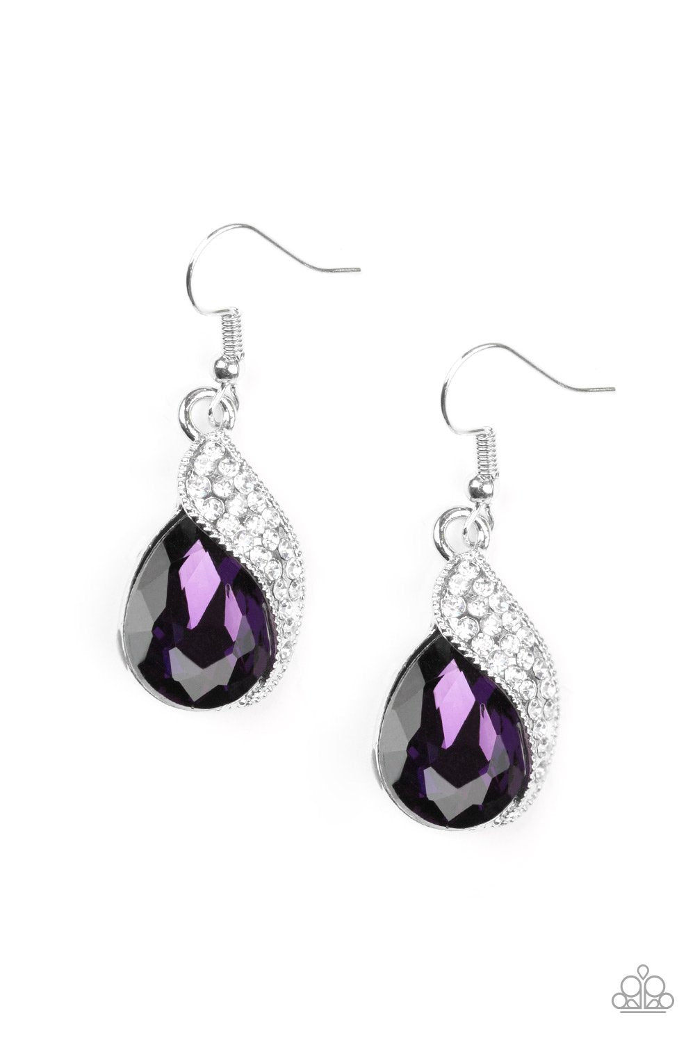 Purple paparazzi outlet earrings