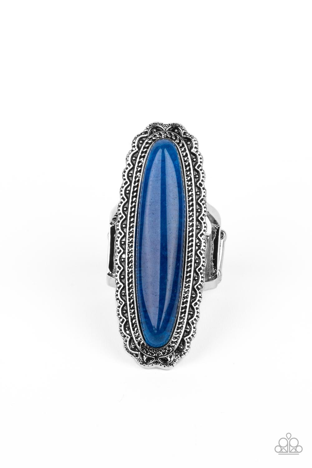Eco Equinox Blue Lapis Stone Ring - Paparazzi Accessories- lightbox - CarasShop.com - $5 Jewelry by Cara Jewels