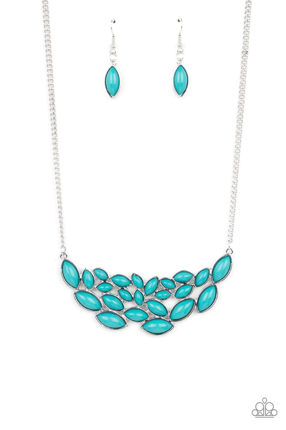 Eden Escape Blue Necklace - Paparazzi Accessories- lightbox - CarasShop.com - $5 Jewelry by Cara Jewels