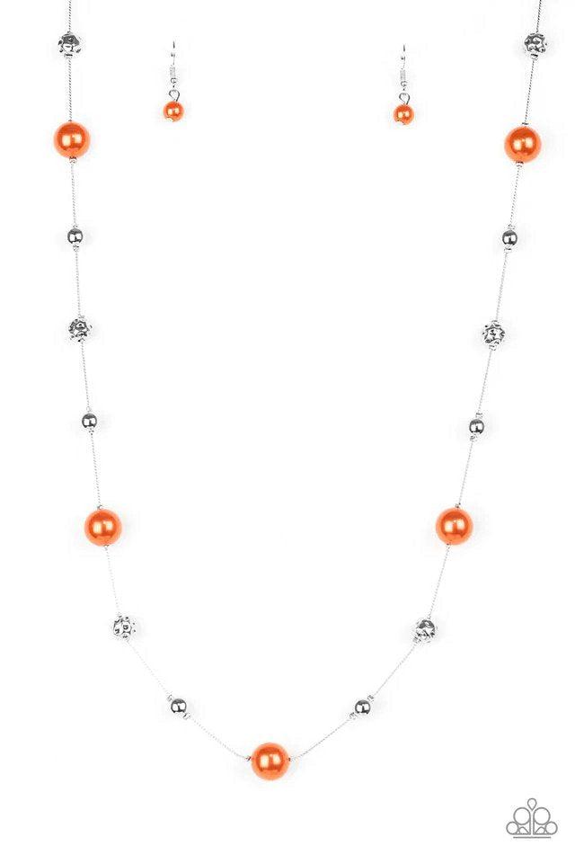 Eloquently Eloquent Orange Necklace - Paparazzi Accessories- lightbox - CarasShop.com - $5 Jewelry by Cara Jewels