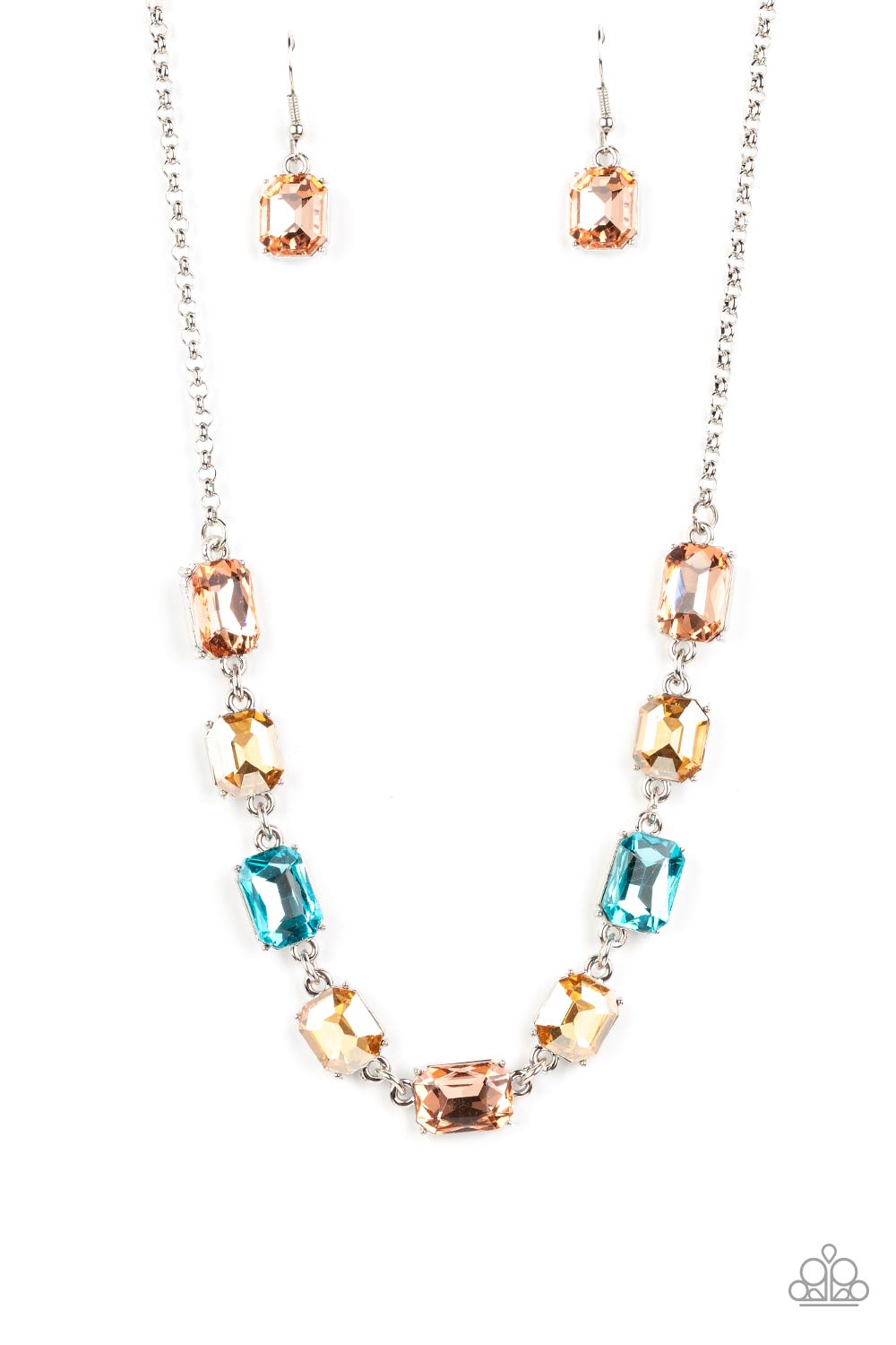 Emerald Envy Multi Rhinestone Necklace - Paparazzi Accessories- lightbox - CarasShop.com - $5 Jewelry by Cara Jewels