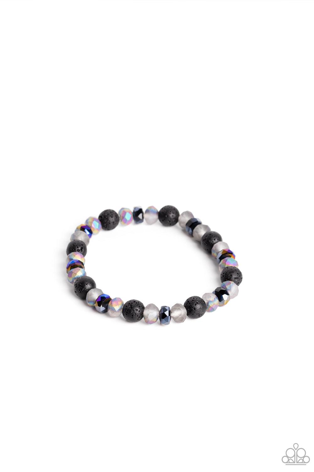 Endless LAVA Multi Oil Spill and Lava Stone Bracelet - Paparazzi Accessories- lightbox - CarasShop.com - $5 Jewelry by Cara Jewels