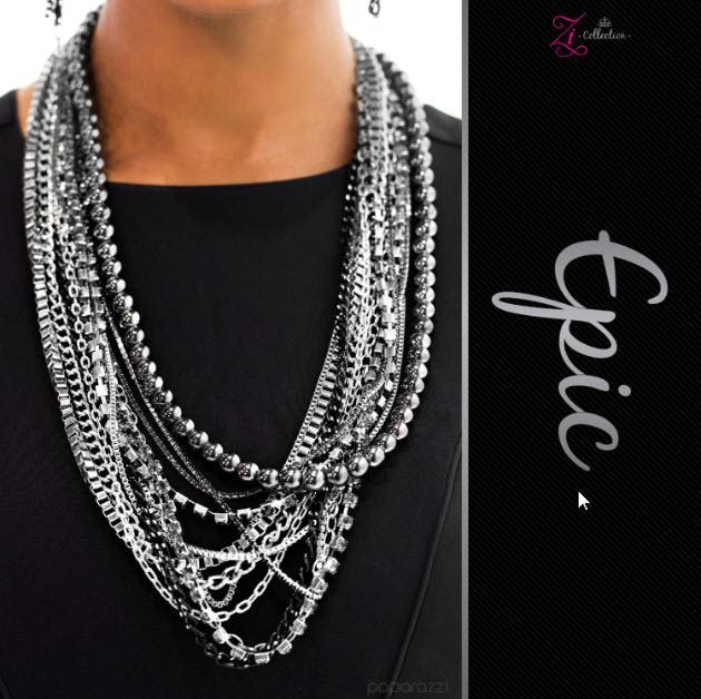 Epic 2017 Zi Collection Necklace and matching Earrings - Paparazzi Accessories-CarasShop.com - $5 Jewelry by Cara Jewels