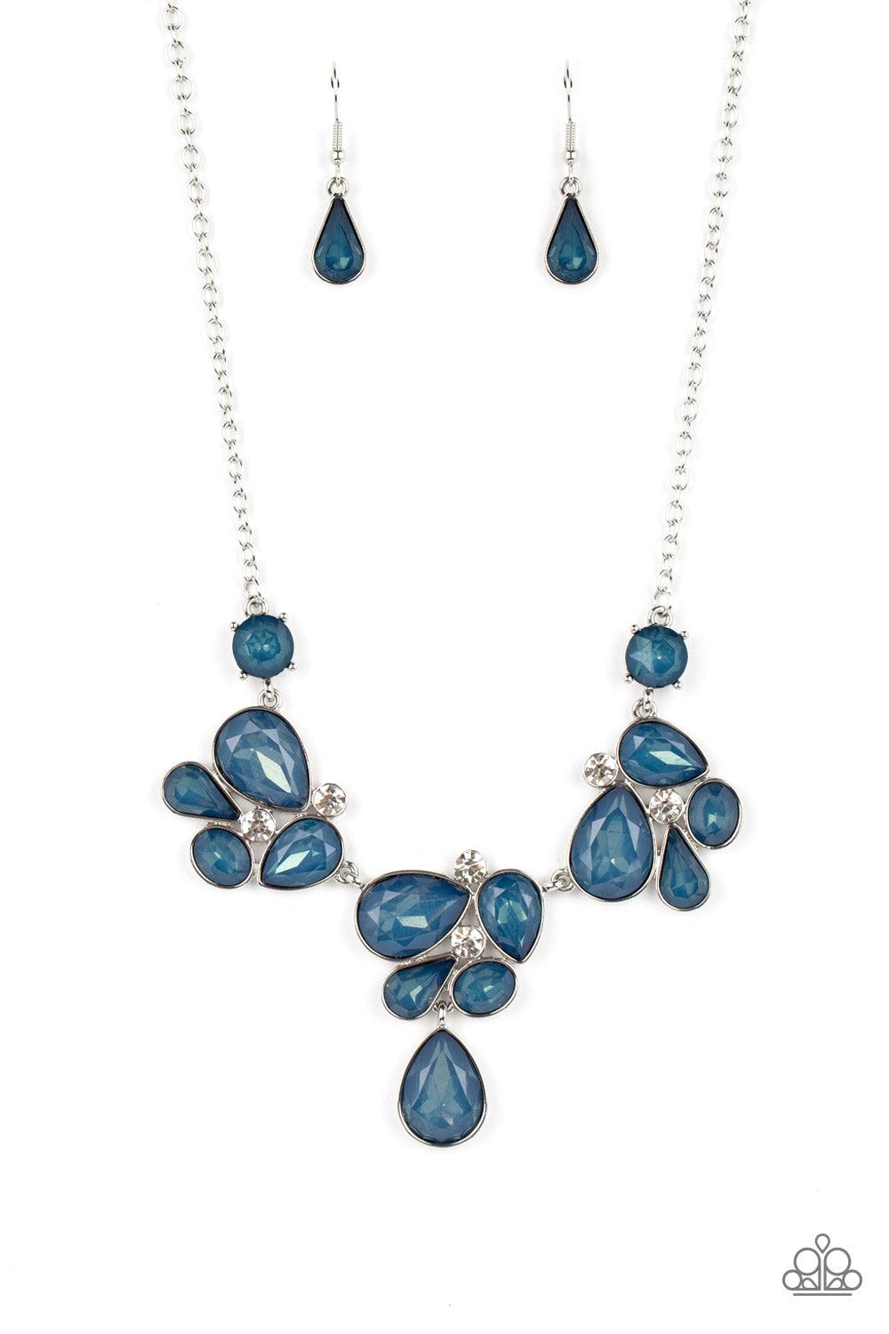 Everglade Escape Blue Gem Necklace - Paparazzi Accessories- lightbox - CarasShop.com - $5 Jewelry by Cara Jewels