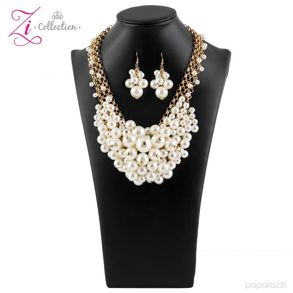 Exec-YOU-tive 2018 Zi Collection Necklace and matching Earrings - Paparazzi Accessories-CarasShop.com - $5 Jewelry by Cara Jewels