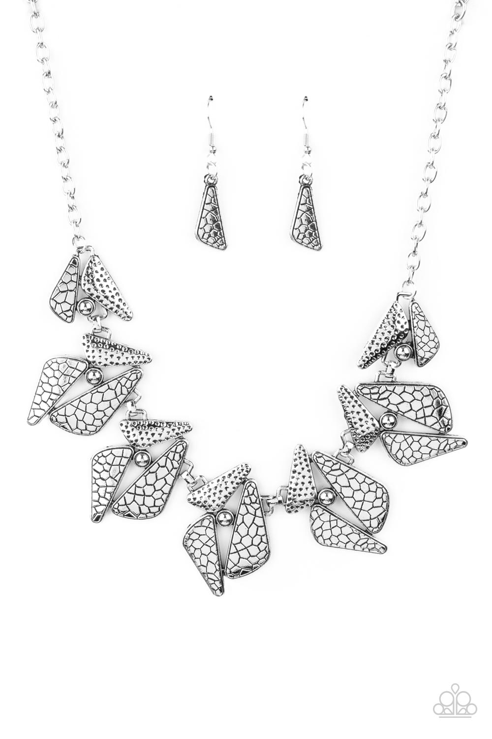 Extra Expedition Silver Necklace - Paparazzi Accessories- lightbox - CarasShop.com - $5 Jewelry by Cara Jewels