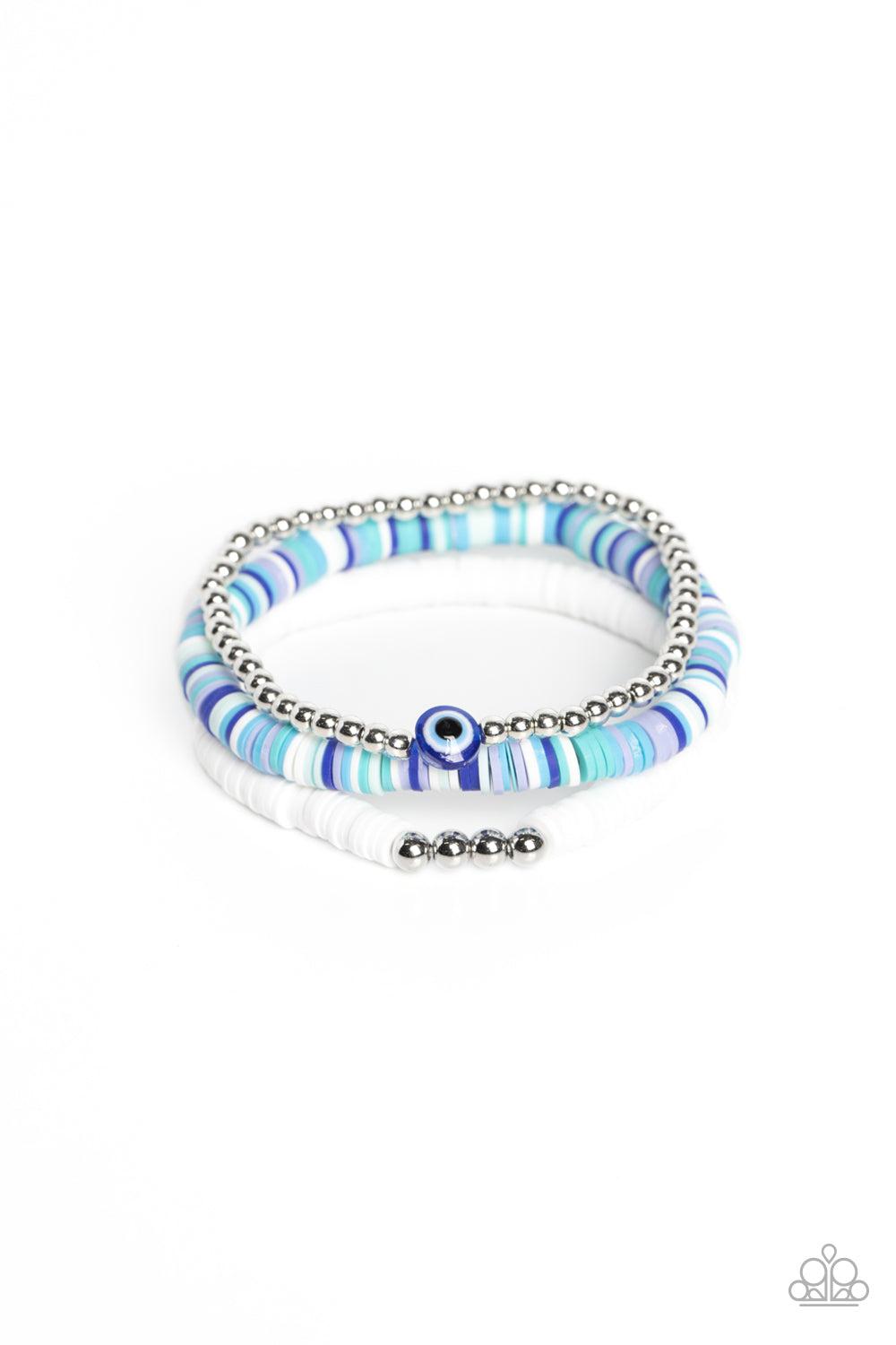 EYE Have A Dream Blue Bracelet - Paparazzi Accessories- lightbox - CarasShop.com - $5 Jewelry by Cara Jewels