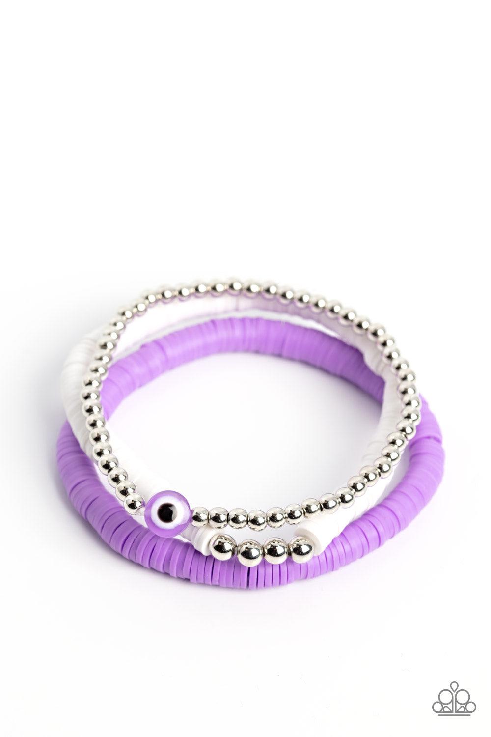 EYE Have A Dream Purple Bracelet - Paparazzi Accessories- lightbox - CarasShop.com - $5 Jewelry by Cara Jewels