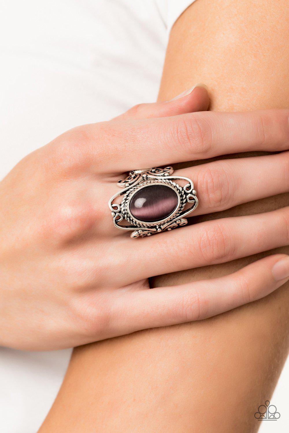 Purple moonstone store ring paparazzi