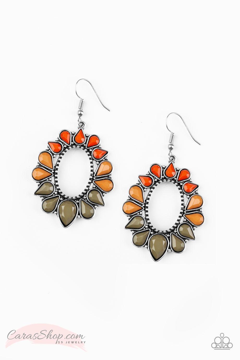 Fashionista Flavor - Multi-color Earrings - Paparazzi Accessories-CarasShop.com - $5 Jewelry by Cara Jewels