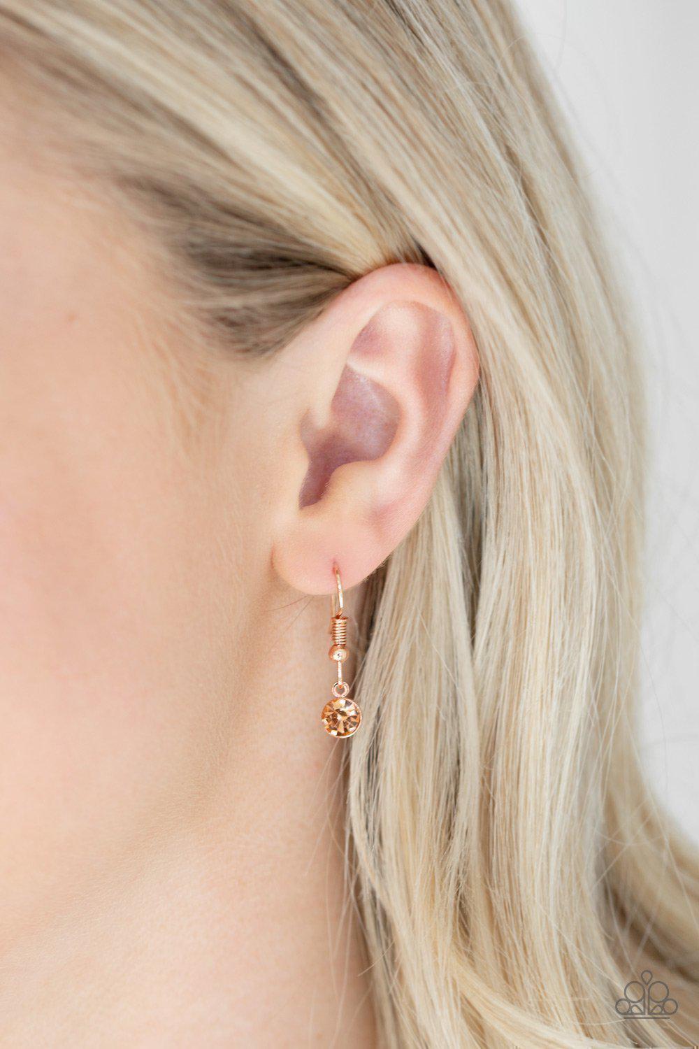 Fierce Flirt Copper Heart Necklace - Paparazzi Accessories-CarasShop.com - $5 Jewelry by Cara Jewels