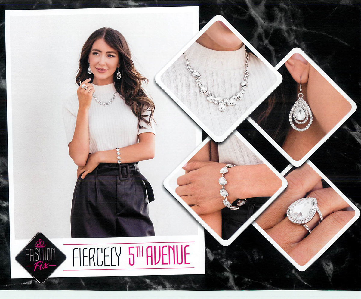 Fiercely 5th Avenue Complete Trend Blend (4 pc set) July 2020 - Paparazzi Accessories Fashion Fix-Set-CarasShop.com - $5 Jewelry by Cara Jewels