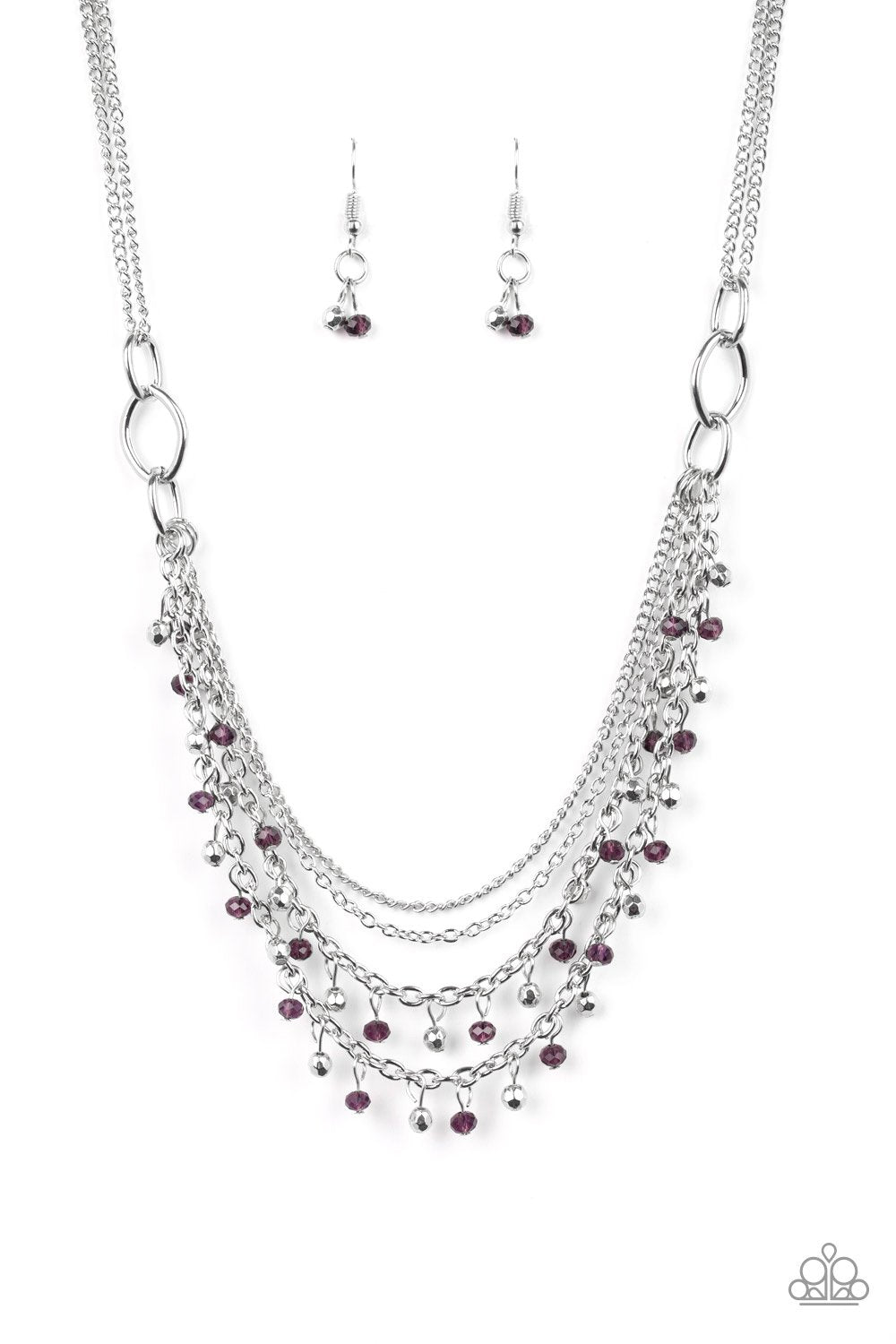 Financially Fabulous Purple Necklace - Paparazzi Accessories - lightbox -CarasShop.com - $5 Jewelry by Cara Jewels