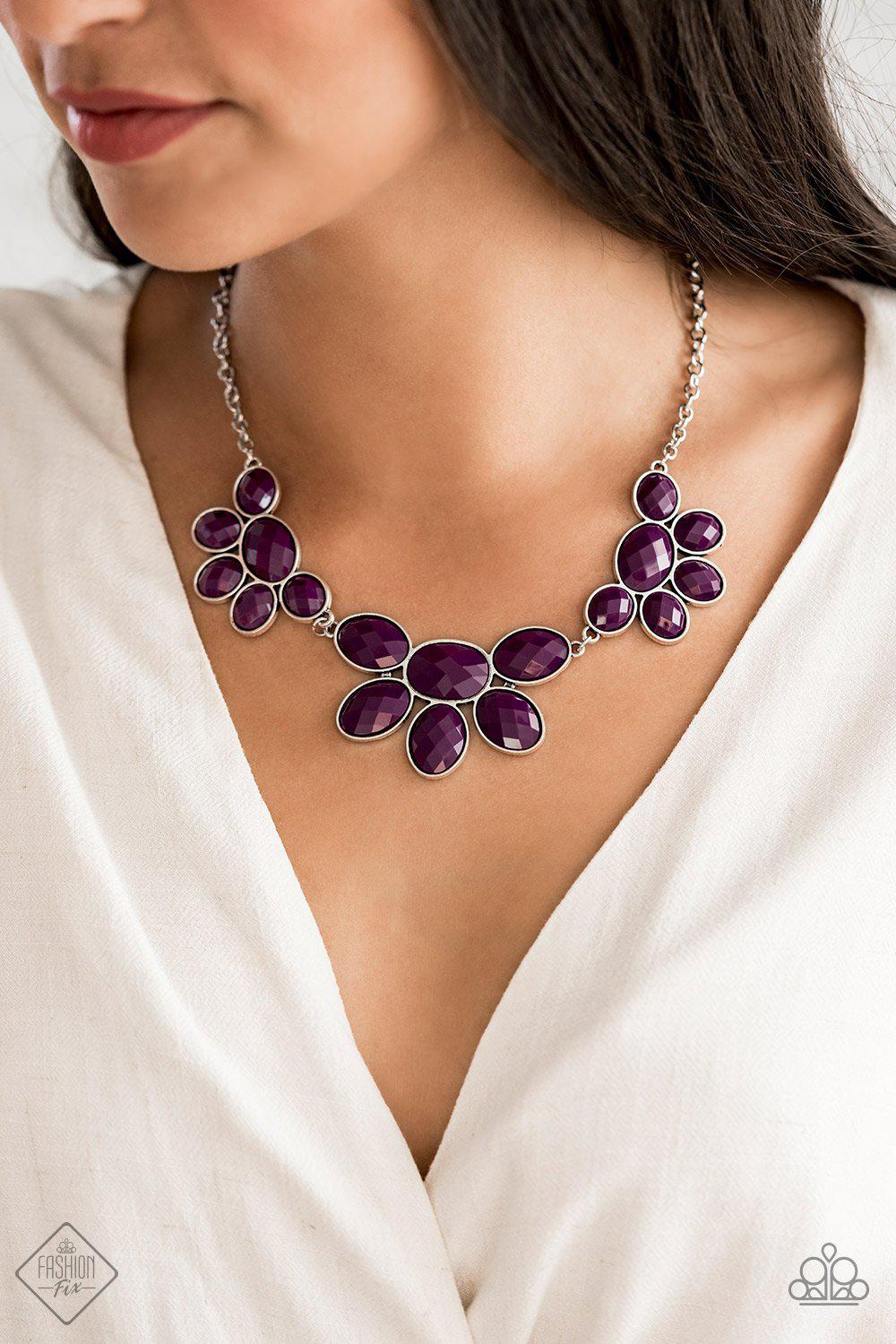 Flair Affair Purple Necklace - Paparazzi Accessories-CarasShop.com - $5 Jewelry by Cara Jewels