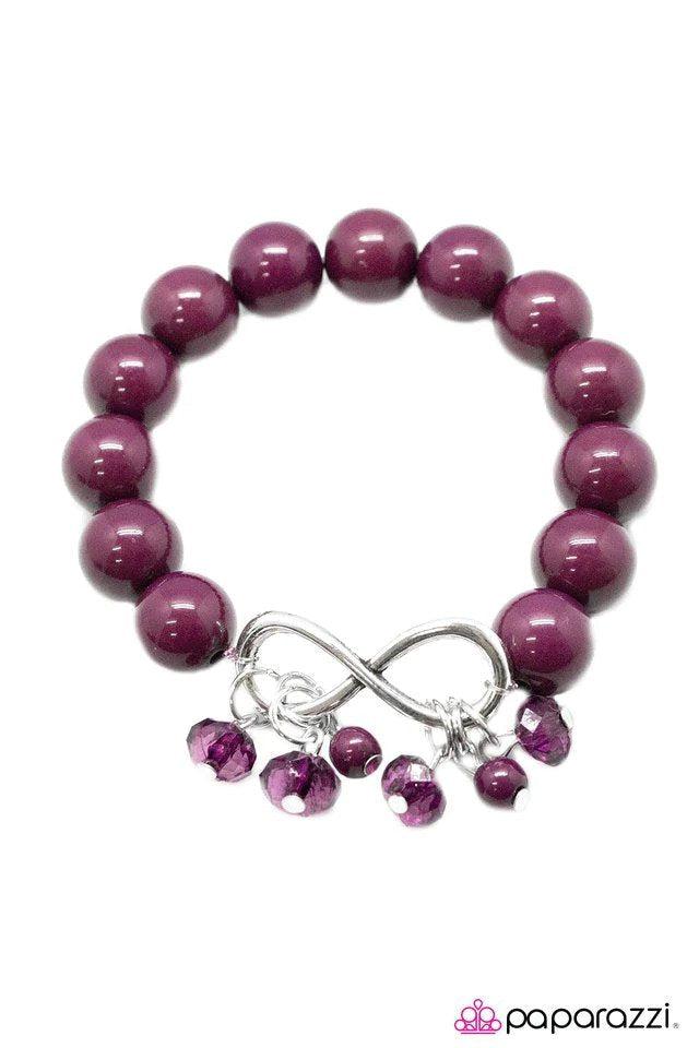 Forevermore Purple Bracelet - Paparazzi Accessories- lightbox - CarasShop.com - $5 Jewelry by Cara Jewels