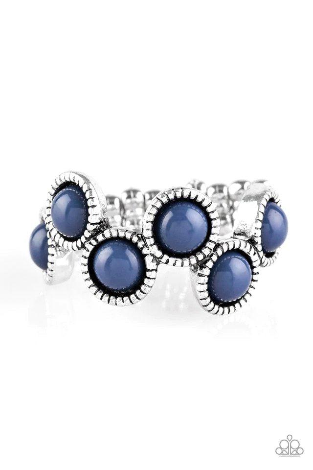 Foxy Fabulous Blue Ring - Paparazzi Accessories- lightbox - CarasShop.com - $5 Jewelry by Cara Jewels