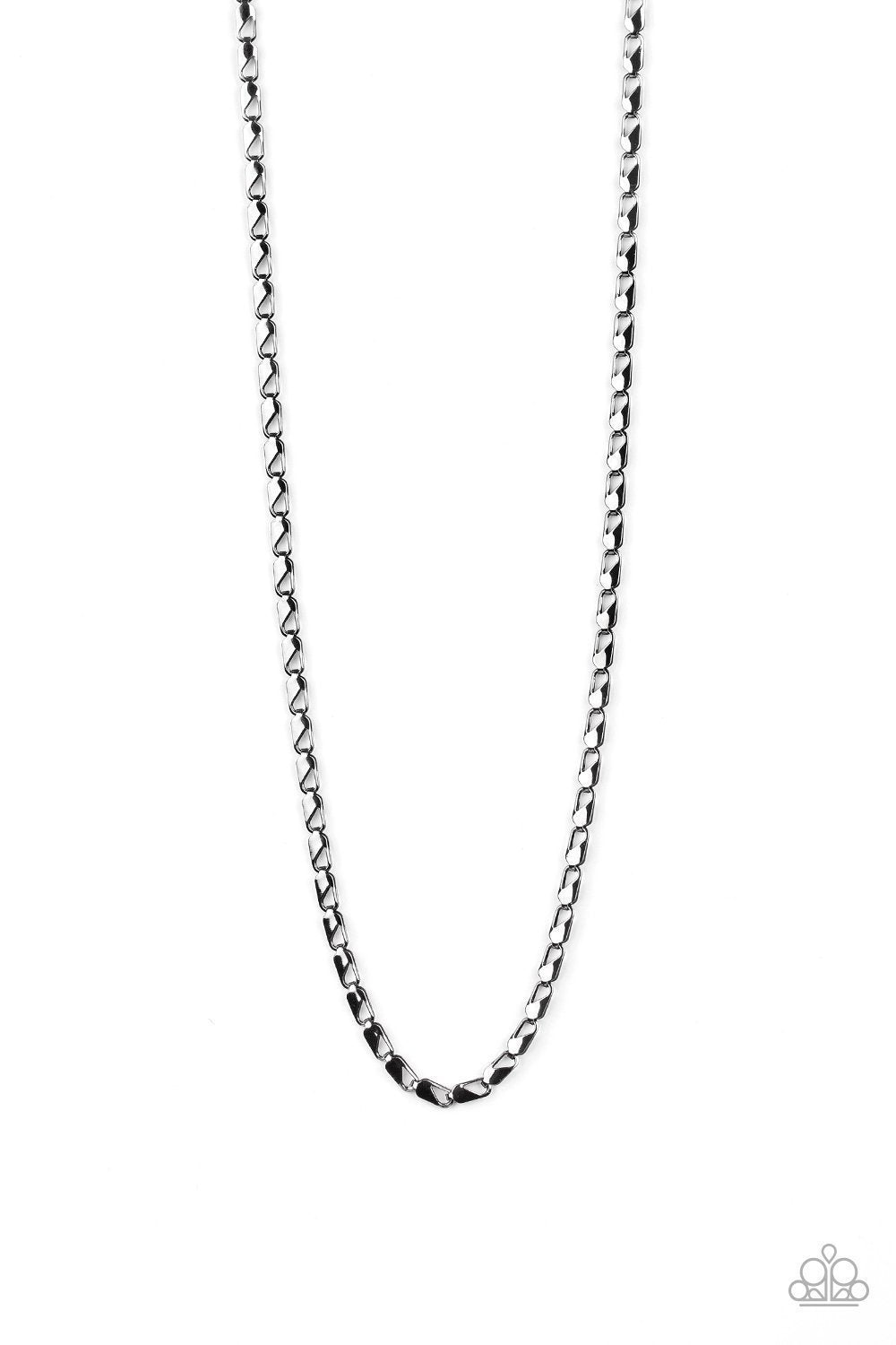 Free Agency Men&#39;s Black Chain Necklace - Paparazzi Accessories-CarasShop.com - $5 Jewelry by Cara Jewels