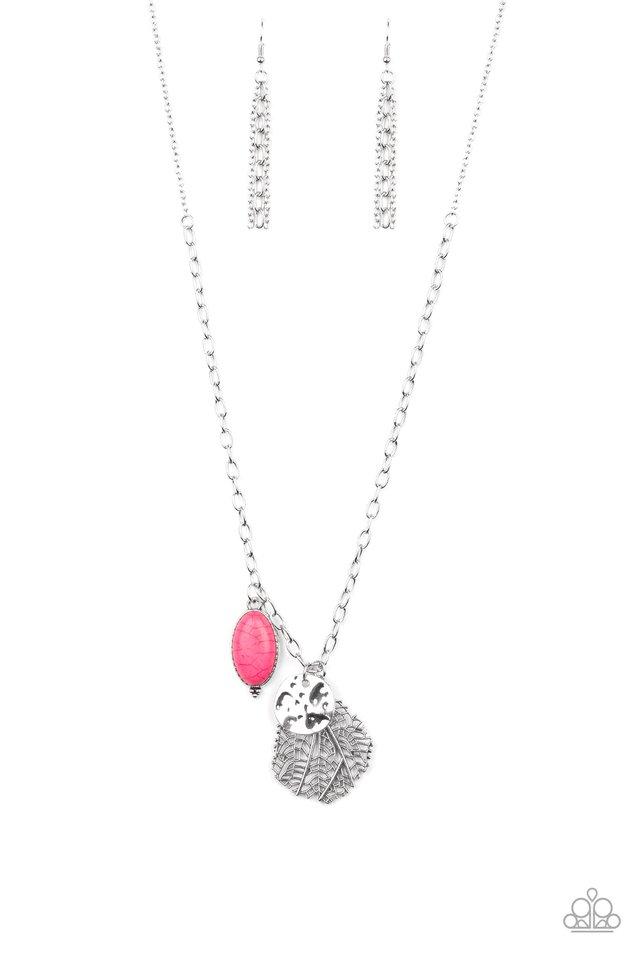 Free-Spirited Forager Pink Necklace - Paparazzi Accessories - lightbox -CarasShop.com - $5 Jewelry by Cara Jewels