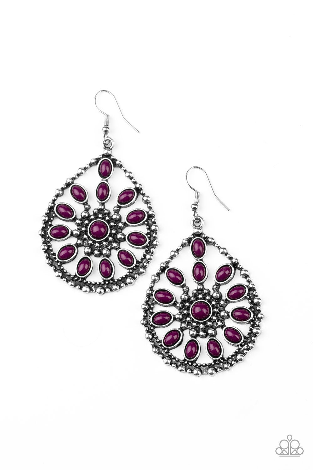 Free To Roam Purple Earrings - Paparazzi Accessories - lightbox -CarasShop.com - $5 Jewelry by Cara Jewels