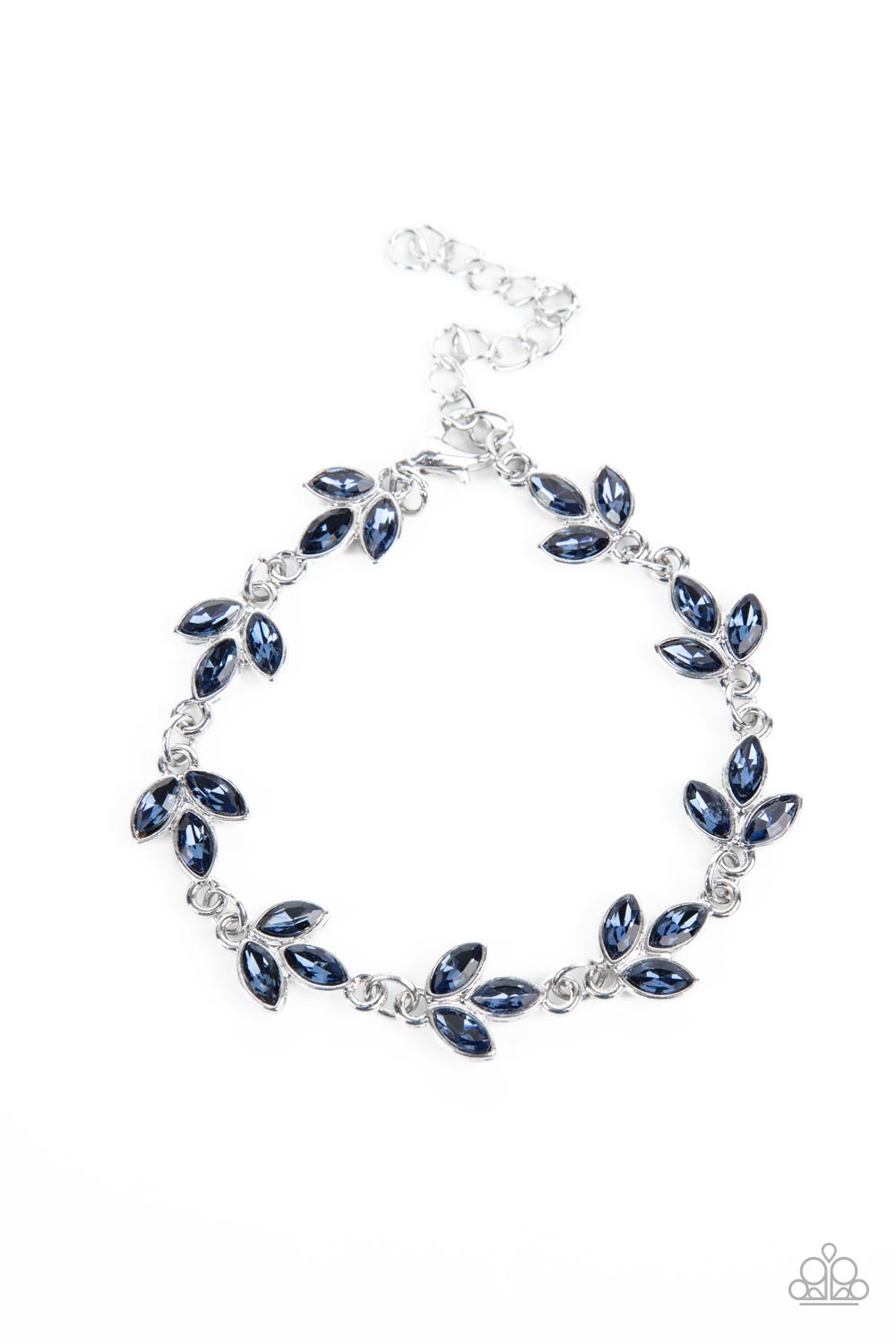 Gala Garland Blue Rhinestone Bracelet - Paparazzi Accessories- lightbox - CarasShop.com - $5 Jewelry by Cara Jewels