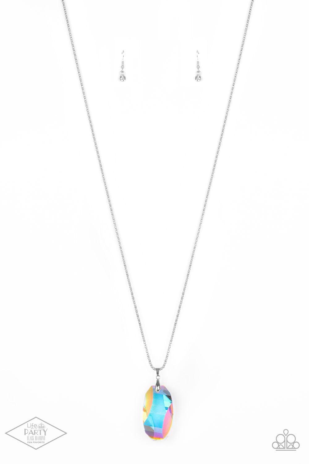 Gemstone Grandeur Multi-color Iridescent Gem Necklace - Paparazzi Accessories- lightbox - CarasShop.com - $5 Jewelry by Cara Jewels