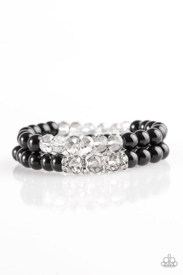 Get a Ballroom Black Bracelet Set - Paparazzi Accessories-CarasShop.com - $5 Jewelry by Cara Jewels