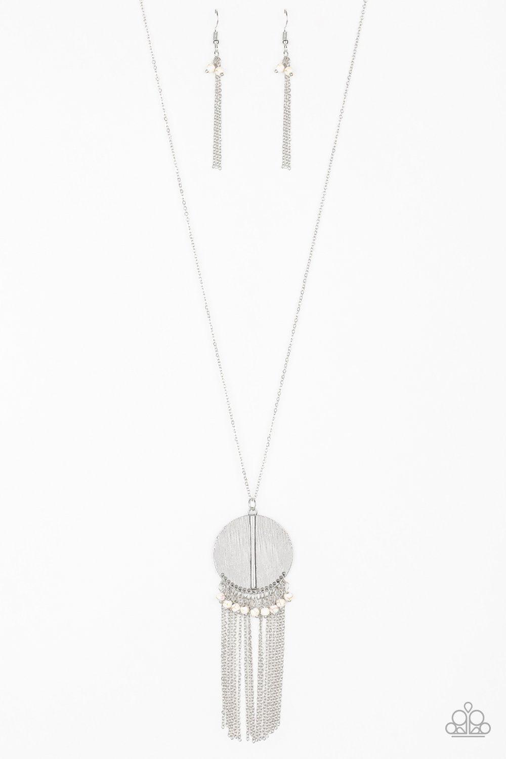 Get a ROAM White Necklace - Paparazzi Accessories - lightbox -CarasShop.com - $5 Jewelry by Cara Jewels