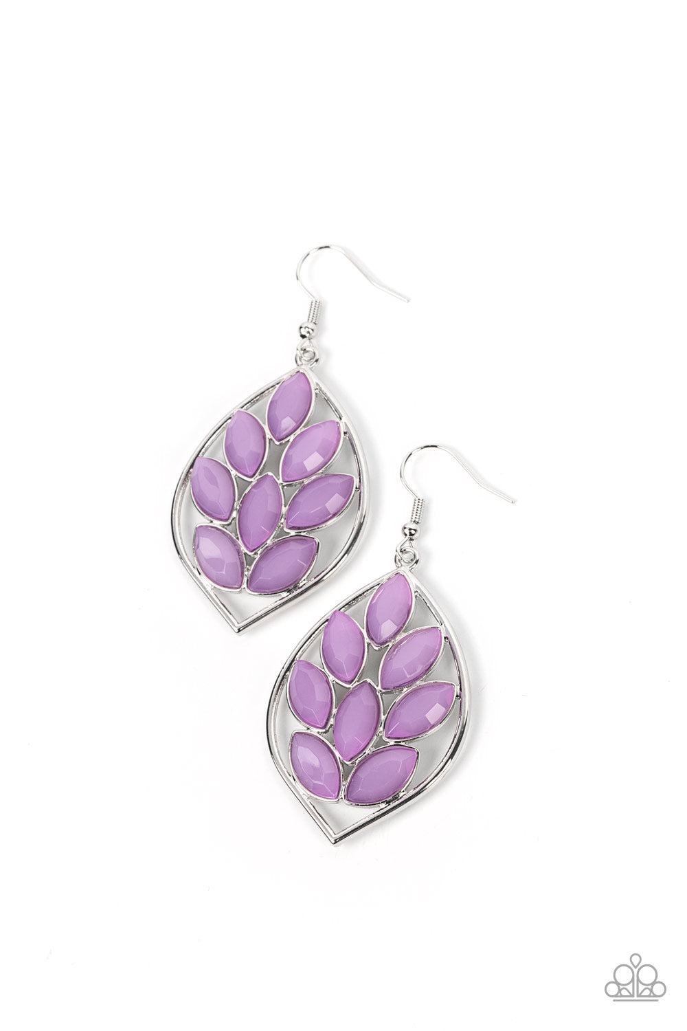 Glacial Glades Purple Earrings - Paparazzi Accessories- lightbox - CarasShop.com - $5 Jewelry by Cara Jewels