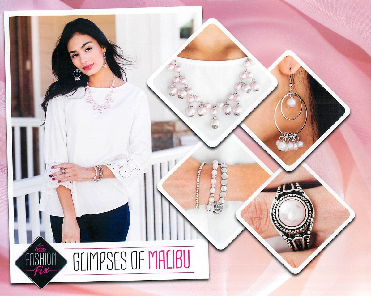 Glimpses of Malibu Complete Trend Blend (4 pc set) February 2019 - Paparazzi Accessories Fashion Fix-Set-CarasShop.com - $5 Jewelry by Cara Jewels