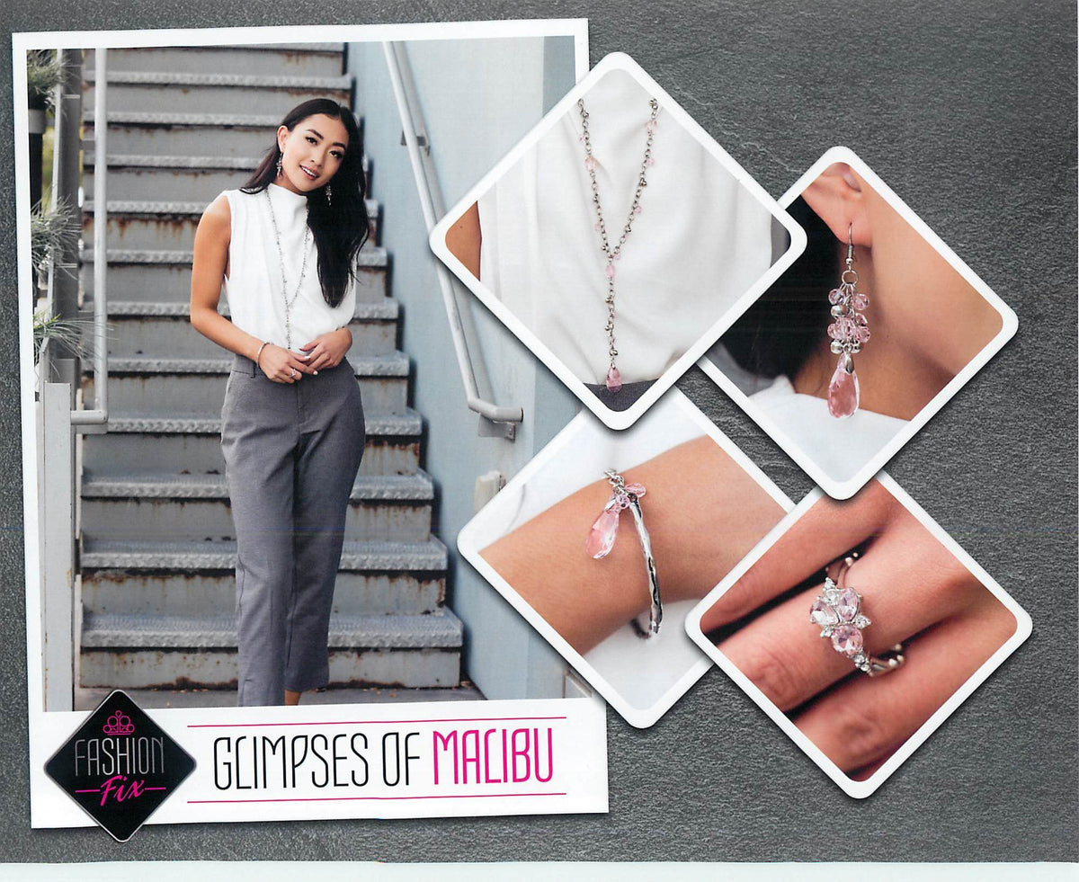 Glimpses of Malibu Complete Trend Blend (4 pc set) October 2020 - Paparazzi Accessories Fashion Fix-Set-CarasShop.com - $5 Jewelry by Cara Jewels