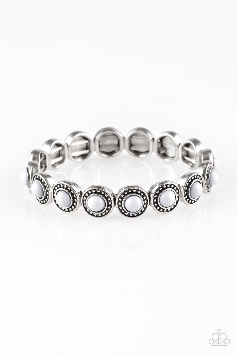 Globetrotter Goals Silver Bracelet - Paparazzi Accessories - lightbox -CarasShop.com - $5 Jewelry by Cara Jewels