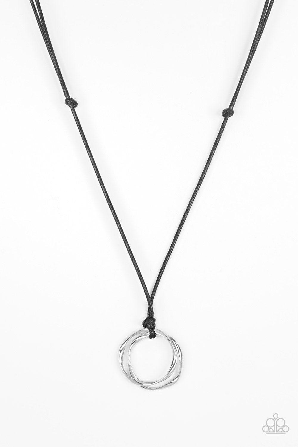 Go To Your Roam! Black Urban Unisex Necklace - Paparazzi Accessories-CarasShop.com - $5 Jewelry by Cara Jewels