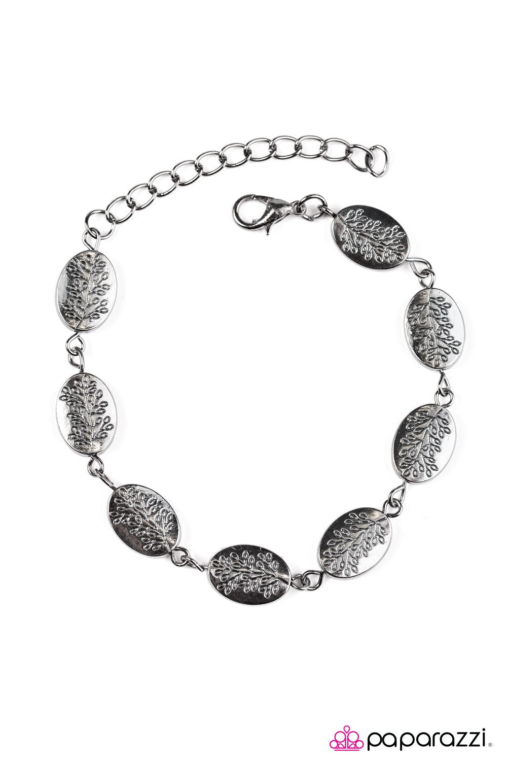 Good Things Come In Trees Gunmetal Black Bracelet - Paparazzi Accessories-CarasShop.com - $5 Jewelry by Cara Jewels