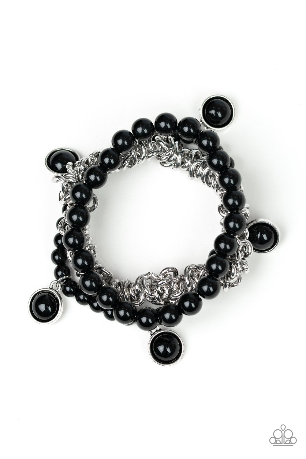 Good Vibes Only Black Bracelet - Paparazzi Accessories-CarasShop.com - $5 Jewelry by Cara Jewels