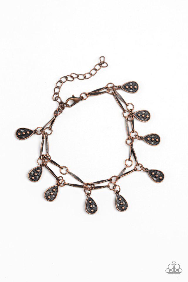 Gypsy Glee Copper Bracelet - Paparazzi Accessories- lightbox - CarasShop.com - $5 Jewelry by Cara Jewels