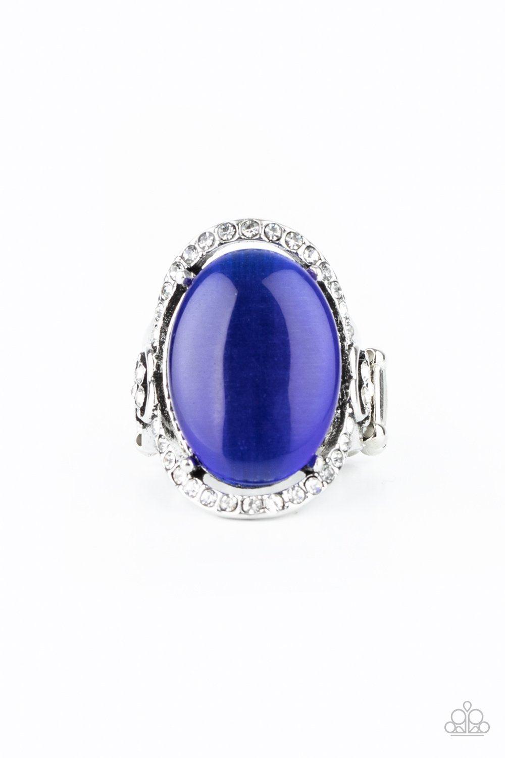 Happily Ever Enchanted Blue Cat&#39;s Eye Stone Ring - Paparazzi Accessories- lightbox - CarasShop.com - $5 Jewelry by Cara Jewels