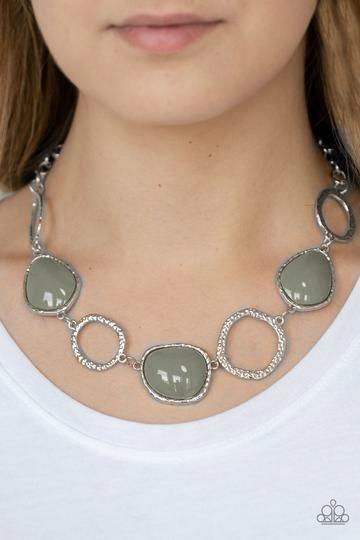 Haute Heirloom Silver Necklace - Paparazzi Accessories-CarasShop.com - $5 Jewelry by Cara Jewels