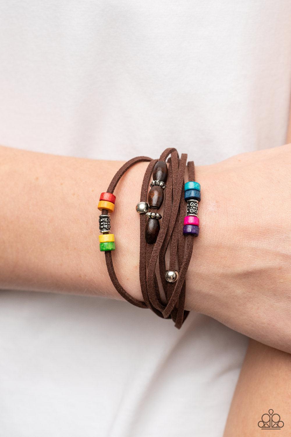 Have a WANDER-ful Day Multi Urban Slide Bracelet - Paparazzi Accessories- lightbox - CarasShop.com - $5 Jewelry by Cara Jewels