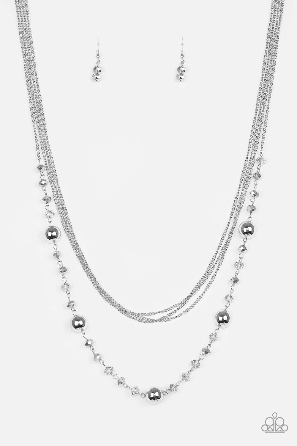 High Standards Silver Necklace - Paparazzi Accessories- lightbox - CarasShop.com - $5 Jewelry by Cara Jewels