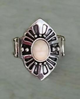 Homestead For The Weekend White Stone Ring - Paparazzi Accessories-CarasShop.com - $5 Jewelry by Cara Jewels