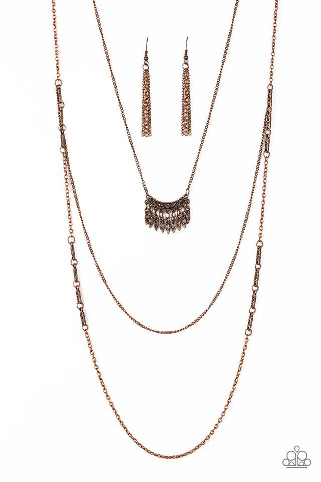 Homestead Harvest Copper Necklace - Paparazzi Accessories- lightbox - CarasShop.com - $5 Jewelry by Cara Jewels