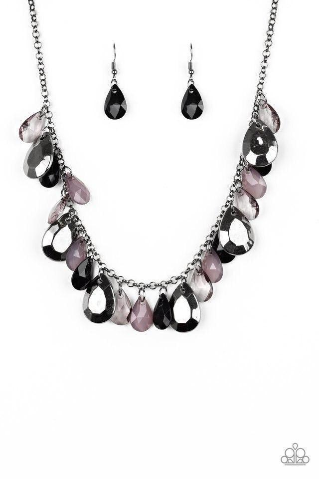 Hurricane Season Black Necklace - Paparazzi Accessories- lightbox - CarasShop.com - $5 Jewelry by Cara Jewels
