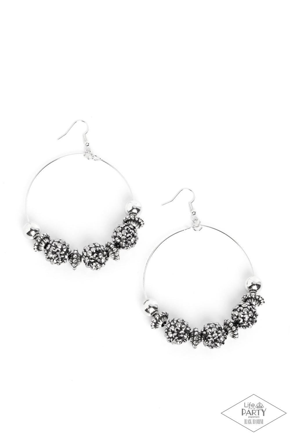 I Can Take a Compliment Silver Earrings - Paparazzi Accessories- lightbox - CarasShop.com - $5 Jewelry by Cara Jewels