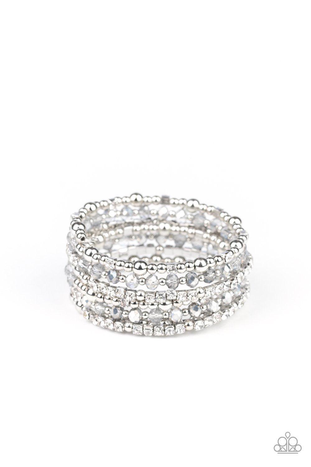 ICE Knowing You Silver Wire Wrap Bracelet - Paparazzi Accessories-CarasShop.com - $5 Jewelry by Cara Jewels