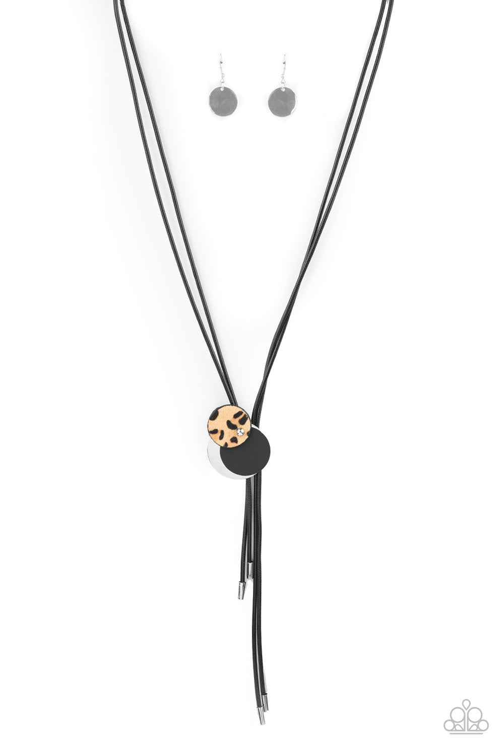 I&#39;m FELINE Good Black Animal Print Necklace - Paparazzi Accessories - lightbox -CarasShop.com - $5 Jewelry by Cara Jewels